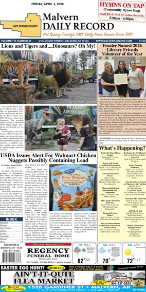 Cover of Malvern Daily Record