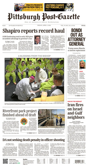 Cover of Pittsburgh Post-Gazette