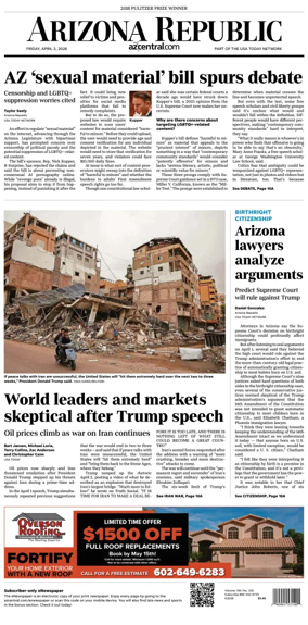Cover of The Arizona Republic