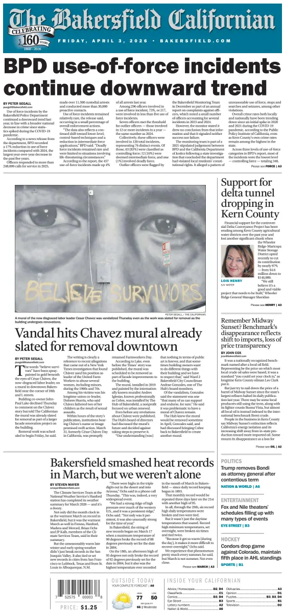 Cover of The Bakersfield Californian