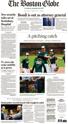 Cover of The Boston Globe