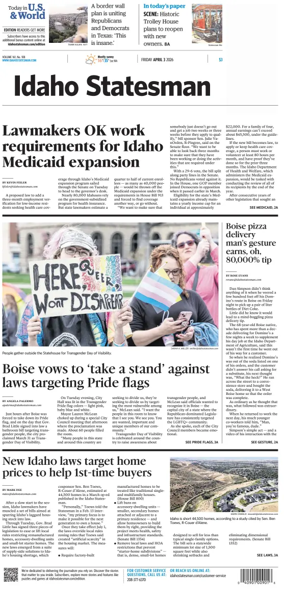Cover of The Idaho Statesman