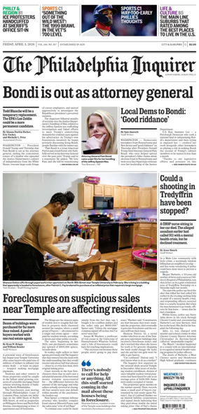 Cover of The Philadelphia Inquirer