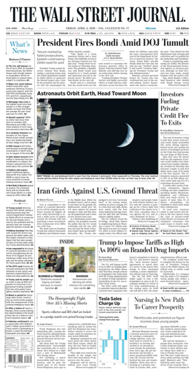 Cover of The Wall Street Journal