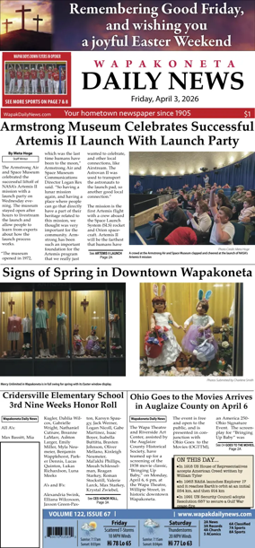 Cover of Wapakoneta Daily News