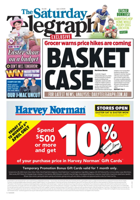 Cover of The Daily Telegraph (Sydney)