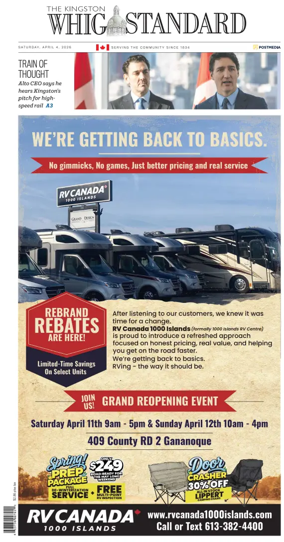 Cover of Kingston Whig-Standard