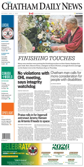 Cover of The Chatham Daily News
