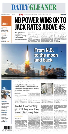 Cover of The Daily Gleaner