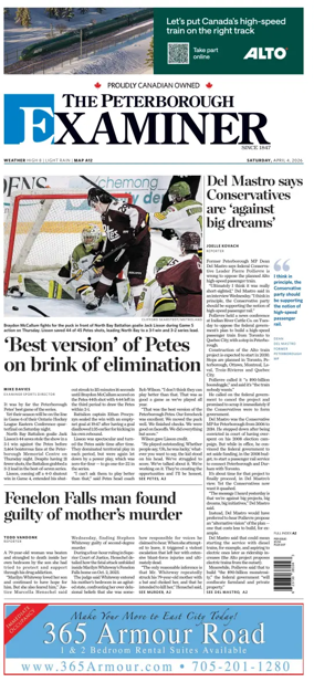 Cover of The Peterborough Examiner