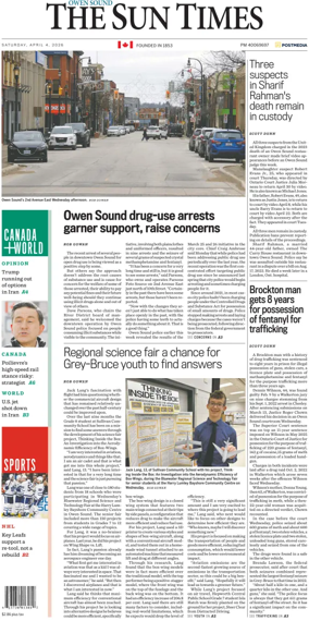 Cover of The Sun Times (Owen Sound)