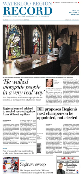 Cover of Waterloo Region Record