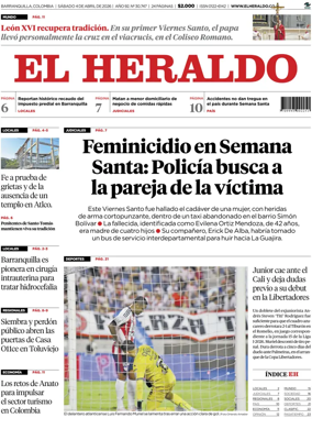 Cover of El Heraldo (Colombia)