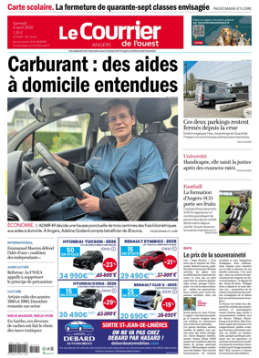 Cover of Le Courrier de l’Ouest (Angers)