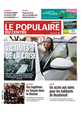 Cover of Le Populaire du Centre (Haute-Vienne)