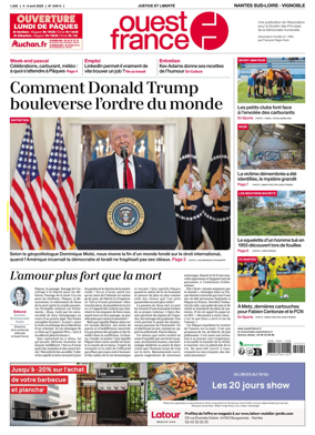 Cover of Ouest France (Nantes / Sud-Loire / Vignoble)