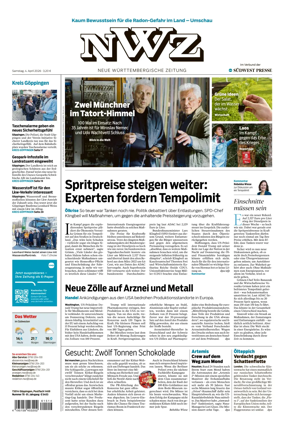 Cover of NWZ – Neue Wurttembergische Zeitung