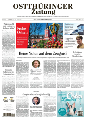 Cover of Ostthuringer Zeitung (Posneck)