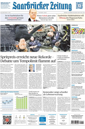 Cover of Saarbruecker Zeitung