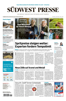 Cover of Sudwest Presse