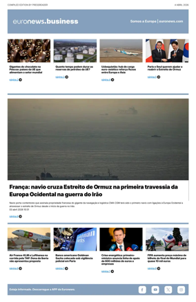 Cover of Euronews Business (Portuguese)