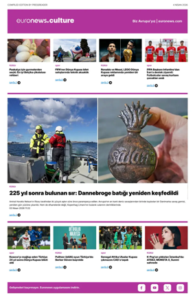 Cover of Euronews Culture and Sport (Turkish) Compiled Edition