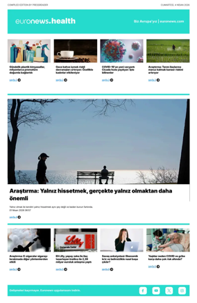 Cover of Euronews Health (Turkish) Compiled Edition