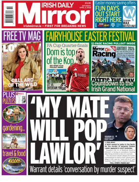 Cover of Irish Daily Mirror