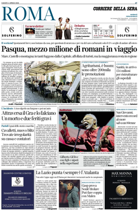 Cover of Corriere della Sera (Roma)