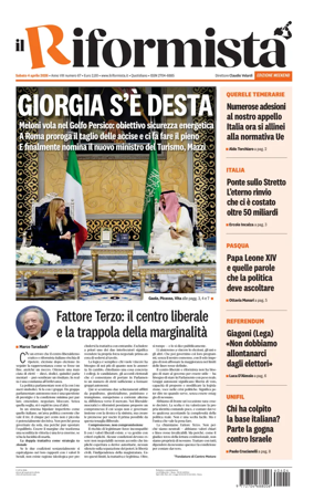 Cover of Il Riformista (Italy)