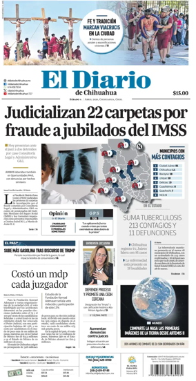 Cover of El Diario de Chihuahua