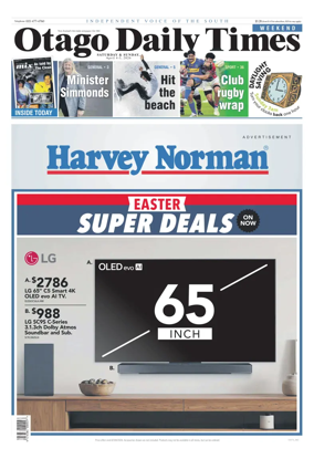 Cover of Otago Daily Times