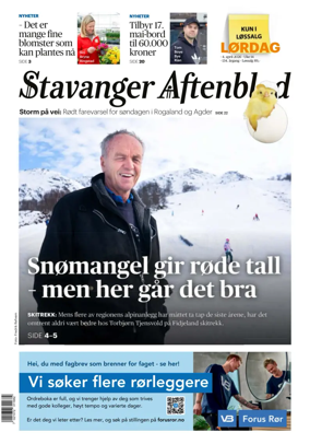 Cover of Stavanger Aftenblad