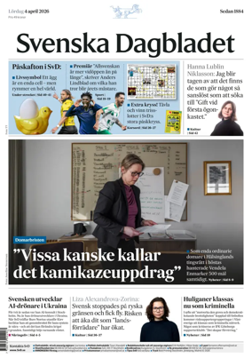 Cover of Svenska Dagbladet