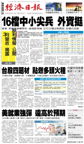 Cover of Economic Daily News (Taiwan)