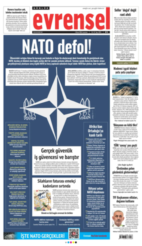 Cover of Evrensel Gazetesi