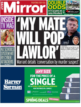 Cover of Daily Mirror (Northern Ireland)