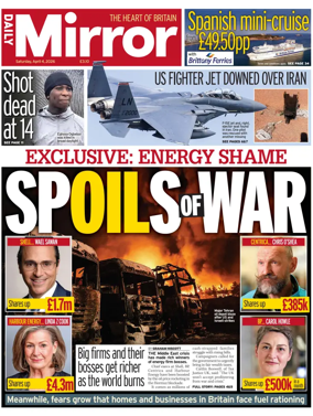 Cover of Daily Mirror
