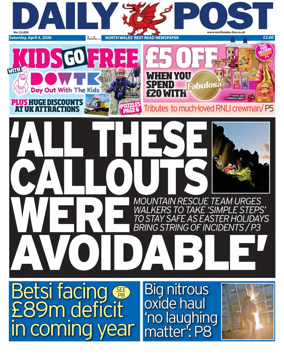 Cover of Daily Post (North Wales)