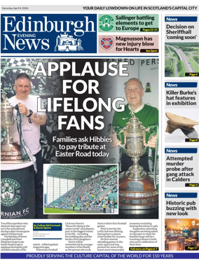 Cover of Edinburgh Evening News