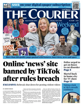 Cover of The Courier & Advertiser (Angus and Dundee)