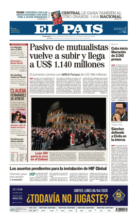 Cover of El Pais (Uruguay)