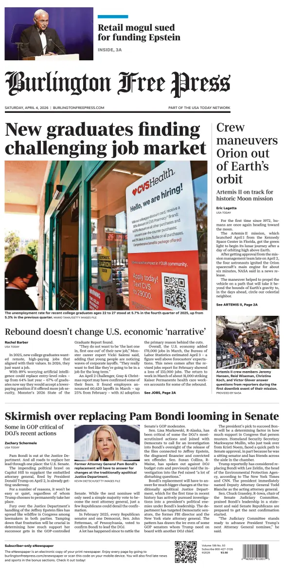 Cover of Burlington Free Press