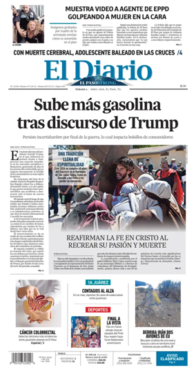 Cover of El Diario de El Paso