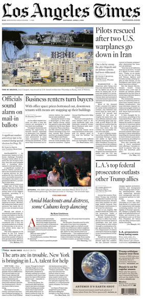 Cover of Los Angeles Times