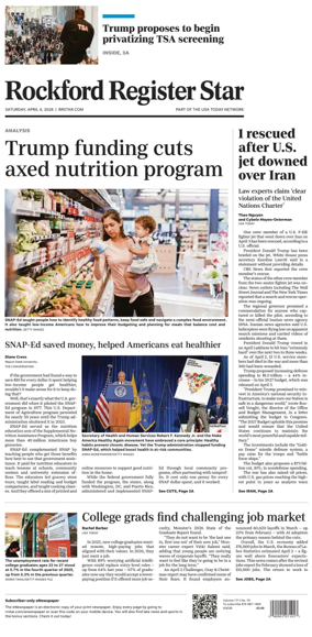 Cover of Rockford Register Star