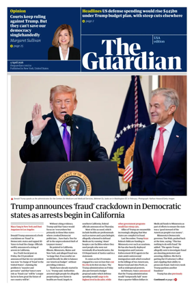 Cover of The Guardian (USA)