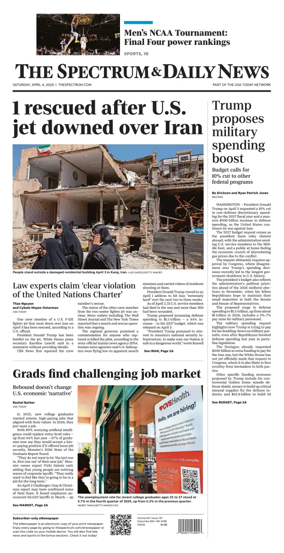 Cover of The Spectrum & Daily News