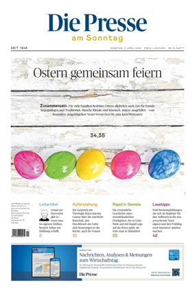 Cover of Die Presse am Sonntag