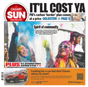 Cover of Calgary Sun